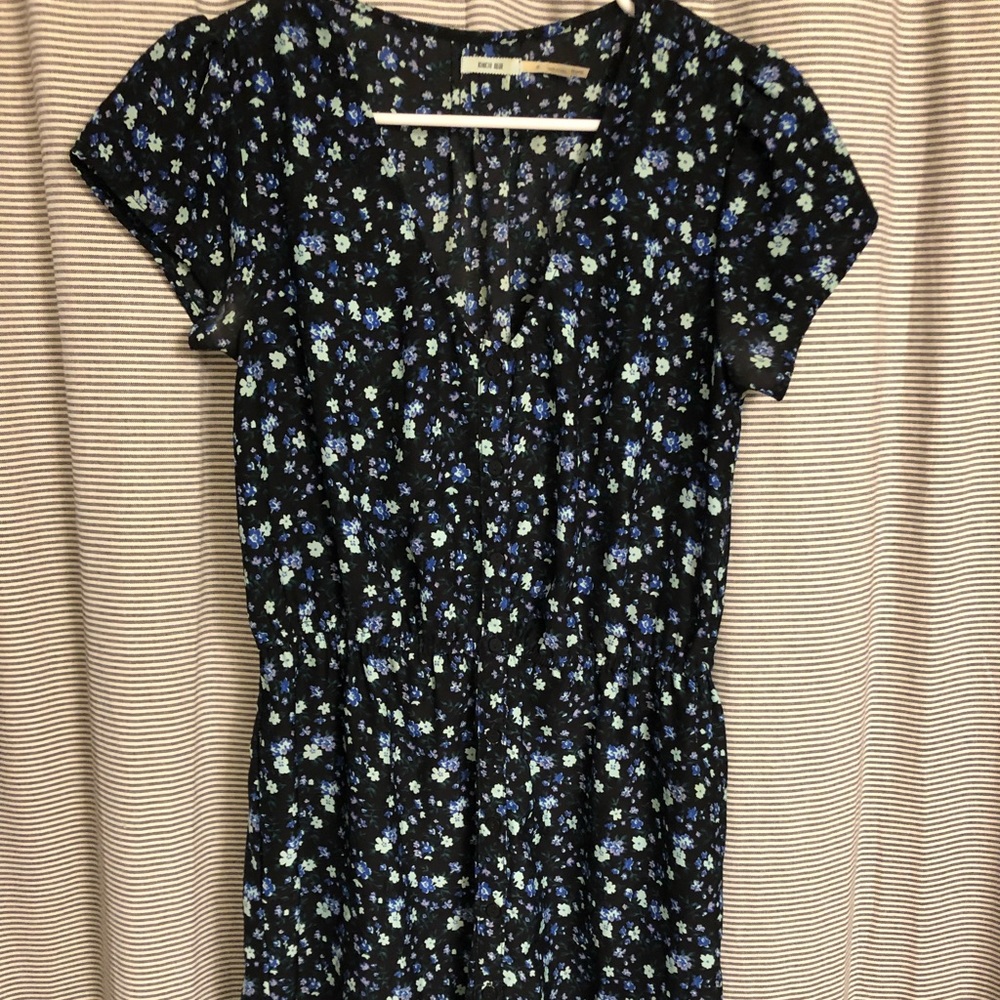 Pacsun Kimchi Blue and Black Floral Dress